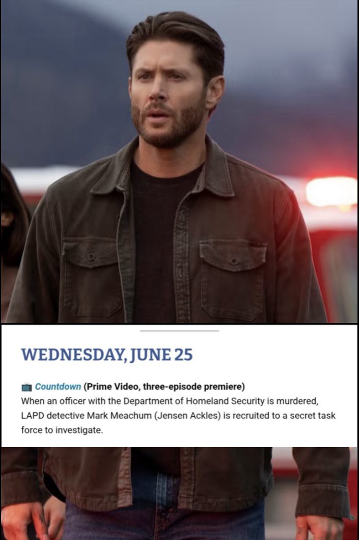 Who’s ready to fall in love with #MarkMeachum #JensenAckles #Countdown #SPNFamily