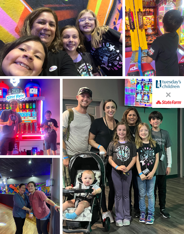 We had a blast this weekend at AR’s Entertainment Hub! As one parent shared about her daughter: “It gives her an opportunity—while we’re part of this for devastating reasons—to have fun and do something lighthearted with good people.” Thanks State Farm for making this possible!
