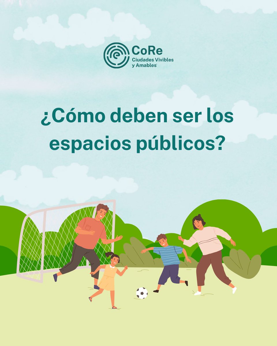 CoReCiudades's tweet photo. 🏙️ ¿Cómo deberían ser los espacios públicos en nuestras ciudades? No basta con que existan: deben incluirnos a todos, adaptarse a diferentes usos, fomentar la movilidad activa 🚶‍♀️🚴‍♂️ y ser parte de la solución climática https://t.co/PvV5TnSjRD