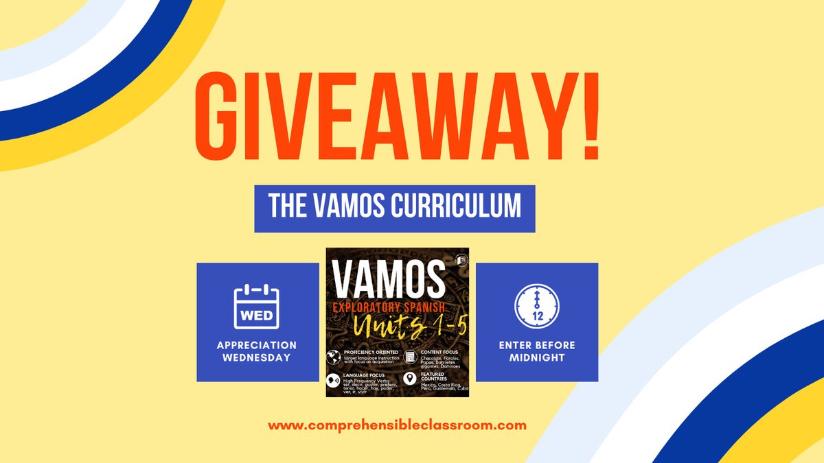 Hey, teacher!

Enter to win a FREE Exploratory Spanish curriculum! --&gt; woobox.com/fmtx4n 

Don't teach Spanish? We'll give you a gift card instead!