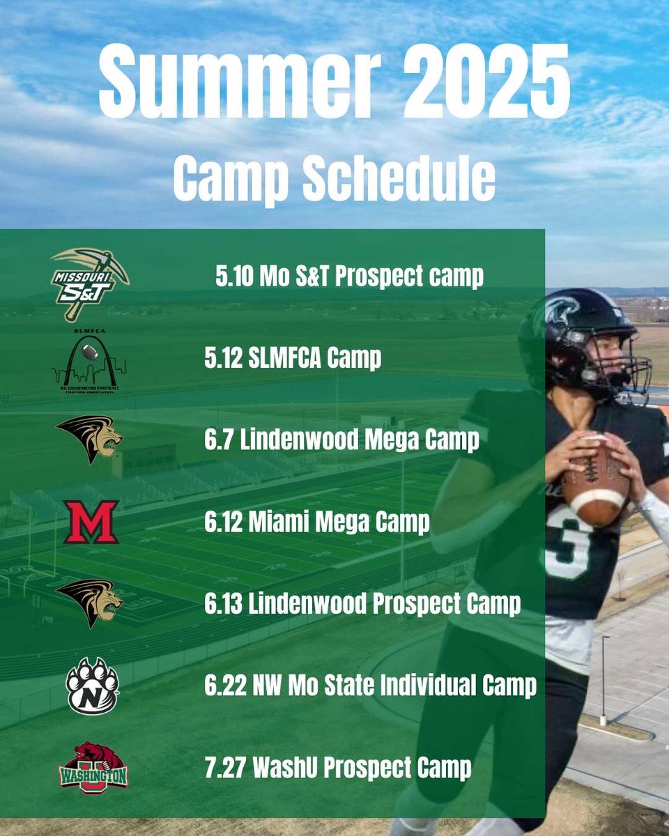 Collin Sinclair (@collin_sinclai3) on Twitter photo These are the camps I will be attending in the next few months! I’m ready to showcase my skills at every camp! <a href="/CoachHudsonMST/">Coach Ethan Hudson</a> <a href="/CoachTwe/">Logan Twehous</a> <a href="/JoeBeschorner/">Joe Beschorner</a> <a href="/wesspitzmiller/">Coach Spitz</a> <a href="/TJenkins_Moso/">Thomas Jenkins</a> <a href="/Dawavykoach/">Coach Wright</a> <a href="/Jay_Guillermo57/">Coach Jay Guillermo</a> <a href="/MuellerFBCoach/">Scott Mueller</a> <a href="/JPRockMO/">JP Rock</a> <a href="/PrepRedzoneMO/">Prep Redzone Missouri</a> <a href="/OFHSfootball/">Eagles Football</a> These are the camps I will be attending in the next few months! I’m ready to showcase my skills at every camp! <a href="/CoachHudsonMST/">Coach Ethan Hudson</a> <a href="/CoachTwe/">Logan Twehous</a> <a href="/JoeBeschorner/">Joe Beschorner</a> <a href="/wesspitzmiller/">Coach Spitz</a> <a href="/TJenkins_Moso/">Thomas Jenkins</a> <a href="/Dawavykoach/">Coach Wright</a> <a href="/Jay_Guillermo57/">Coach Jay Guillermo</a> <a href="/MuellerFBCoach/">Scott Mueller</a> <a href="/JPRockMO/">JP Rock</a> <a href="/PrepRedzoneMO/">Prep Redzone Missouri</a> <a href="/OFHSfootball/">Eagles Football</a>