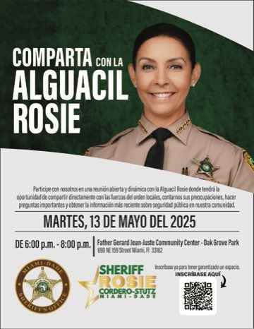 Marleine Bastien (@marleinebastien) on Twitter photo Join us for Share with <a href="/Sheriff_Rosie/">Sheriff Rosie Cordero-Stutz</a> next Tuesday, May 13, starting at 6 p.m., at Father Gerard Jean-Juste Community Center at Oak Grove Park. Connect with local law enforcement, share your concerns, ask questions, and get the latest updates on public safety in our community. Join us for Share with <a href="/Sheriff_Rosie/">Sheriff Rosie Cordero-Stutz</a> next Tuesday, May 13, starting at 6 p.m., at Father Gerard Jean-Juste Community Center at Oak Grove Park. Connect with local law enforcement, share your concerns, ask questions, and get the latest updates on public safety in our community.