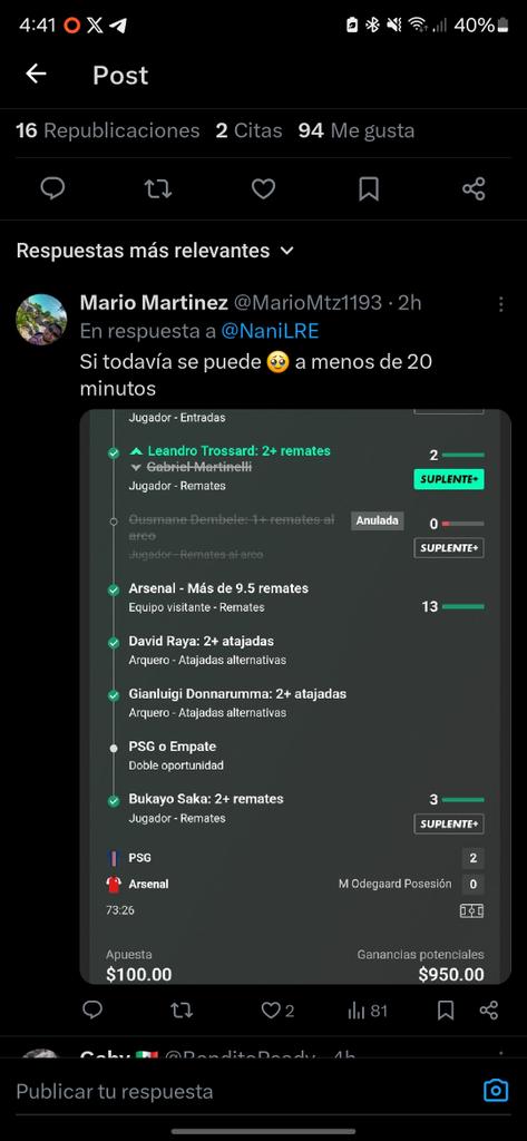 MarioMtz1193's tweet photo. @NaniLRE ✅✅ 🙋🏽‍♂️🙋🏽‍♂️ https://t.co/SREZyHMlEM