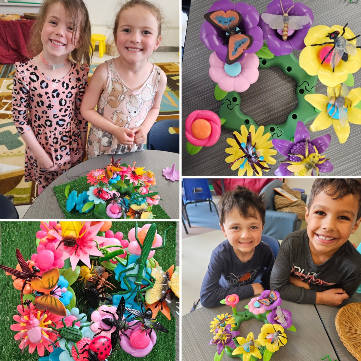 Students have been learning about "les jardins" through stories, songs, and play. This week, we added "les insectes" to our play garden. We will investigate different types of insects, their characteristics, and their life cycles.  🐞🐝🐜🐛🦋 <a href="/StVeronicaOCSB/">St. Veronica OCSB</a> #LearningThroughPlay
