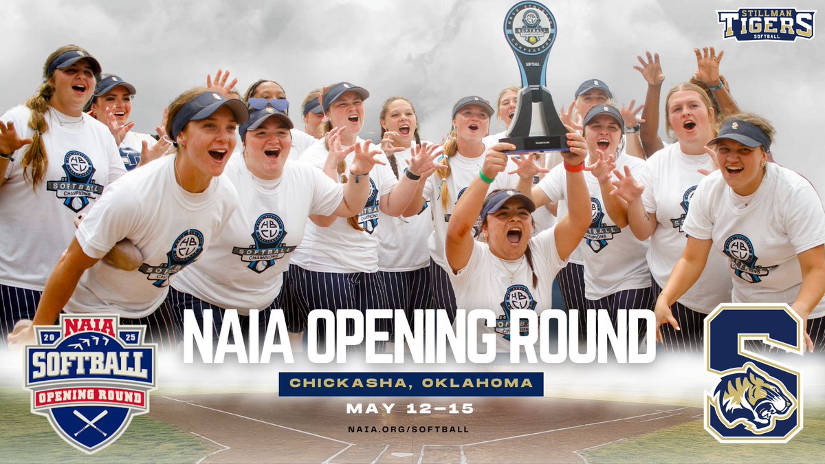 Stillman Tigers Athletics (@gostillman) on Twitter photo ๐๐๐๐๐ฝ๐ผ๐๐
<a href="/HBCUAC/">HBCU Athletic Conference</a> champion <a href="/GoStillmanSB/">Stillman College Softball</a> is NAIA BOUND for the second-straight year. <a href="/StillmanCollege/">Stillman College</a> (33-11) will meet overall No. 1 Science & Arts (47-7) in the #NAIASoftball Opening Round - May 12 in Chickasha, Oklahoma
๐ฐ: gostillman.com/news/2025/5/7/โฆ
<a href="/NAIASB_/">NAIA SB</a> <a href="/NAIA/">NAIA</a> ๐๐๐๐๐ฝ๐ผ๐๐
<a href="/HBCUAC/">HBCU Athletic Conference</a> champion <a href="/GoStillmanSB/">Stillman College Softball</a> is NAIA BOUND for the second-straight year. <a href="/StillmanCollege/">Stillman College</a> (33-11) will meet overall No. 1 Science & Arts (47-7) in the #NAIASoftball Opening Round - May 12 in Chickasha, Oklahoma
๐ฐ: gostillman.com/news/2025/5/7/โฆ
<a href="/NAIASB_/">NAIA SB</a> <a href="/NAIA/">NAIA</a>