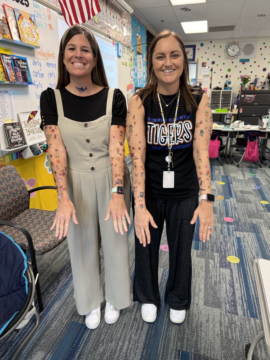 Ravenwood Elementary (@ravenwoodtiger) on Twitter photo Some teachers will do ANYTHING for their kids! All tattooed up for test taking motivation! 🤣 <a href="/olatheschools/">Olathe Public Schools</a> #OPS233maketodaycount Some teachers will do ANYTHING for their kids! All tattooed up for test taking motivation! 🤣 <a href="/olatheschools/">Olathe Public Schools</a> #OPS233maketodaycount