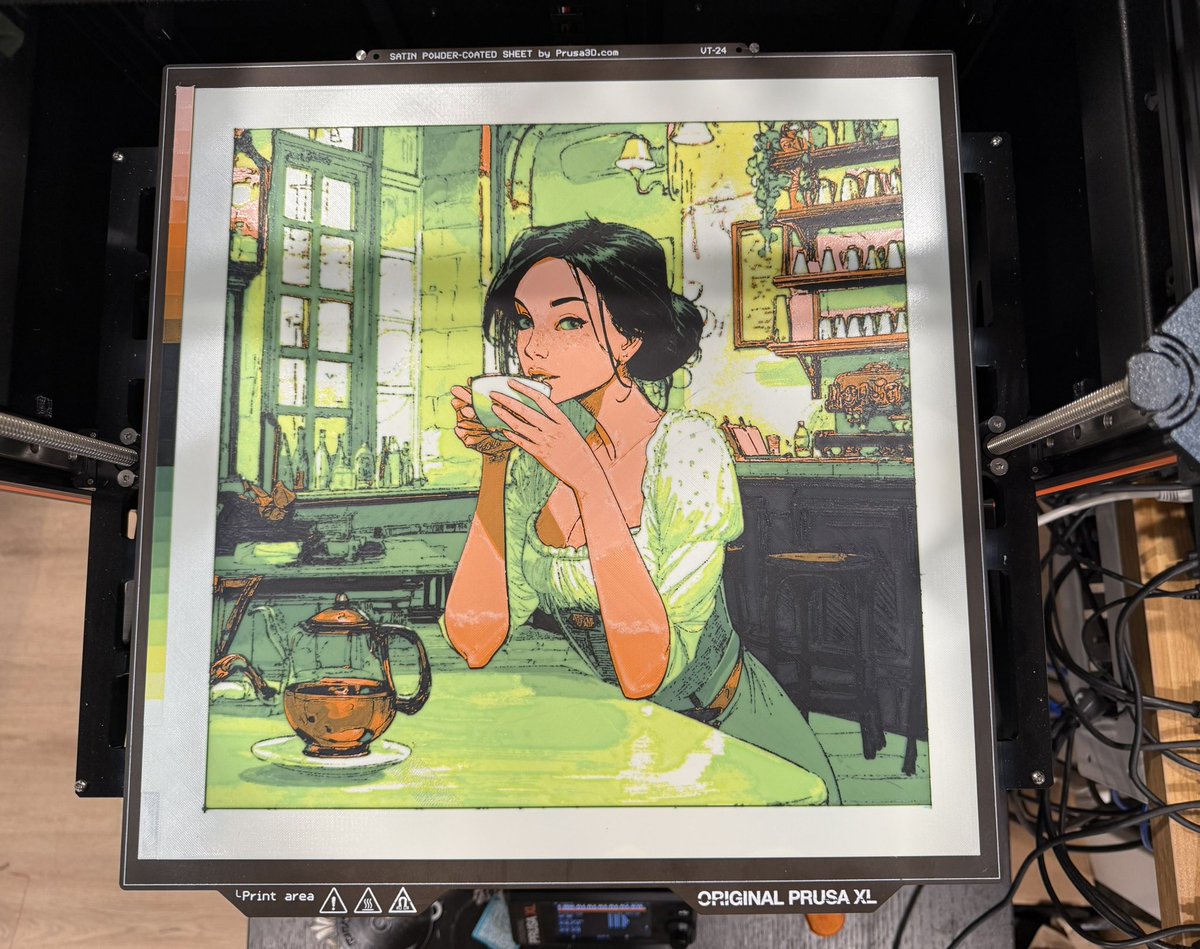 Pretty much maxed out the <a href="/Prusa3D/">Prusa3D</a> XL for this one. Six colors (one pause and swap) at 0.05mm layers.