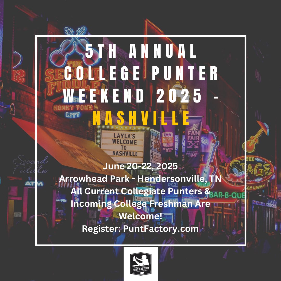 Aaron Perez (@thepuntfactory) on Twitter photo <a href="/MSlojkowskPunts/">Matthew Slojkowski</a> is CONFIRMED for the 5th Annual College Punter Weekend in Nashville June 20-22!
#PuntFactory <a href="/MSlojkowskPunts/">Matthew Slojkowski</a> is CONFIRMED for the 5th Annual College Punter Weekend in Nashville June 20-22!
#PuntFactory