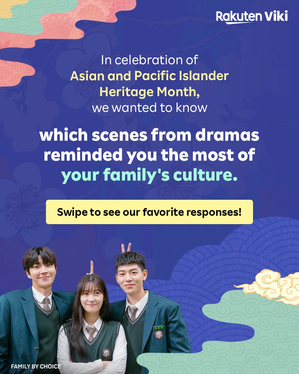 Viki's tweet image. Celebrating your stories while we celebrate Asian and Pacific Islander Heritage Month with #Viki! Which drama reminds you of family the most? 🤔 #APIHM