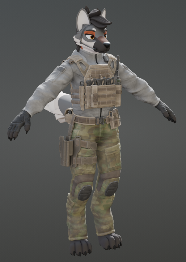 couldnt decide on what to do for headwear so i gave him an xbox mic lo