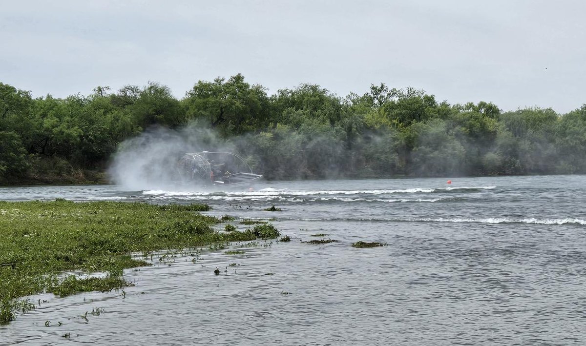 Texas National Guard boat teams conduct familiarization training along the Rio Grande River. This training is utilized in the field to help deter, detect, disrupt and prevent illegal immigrant crossing into the State of Texas.
