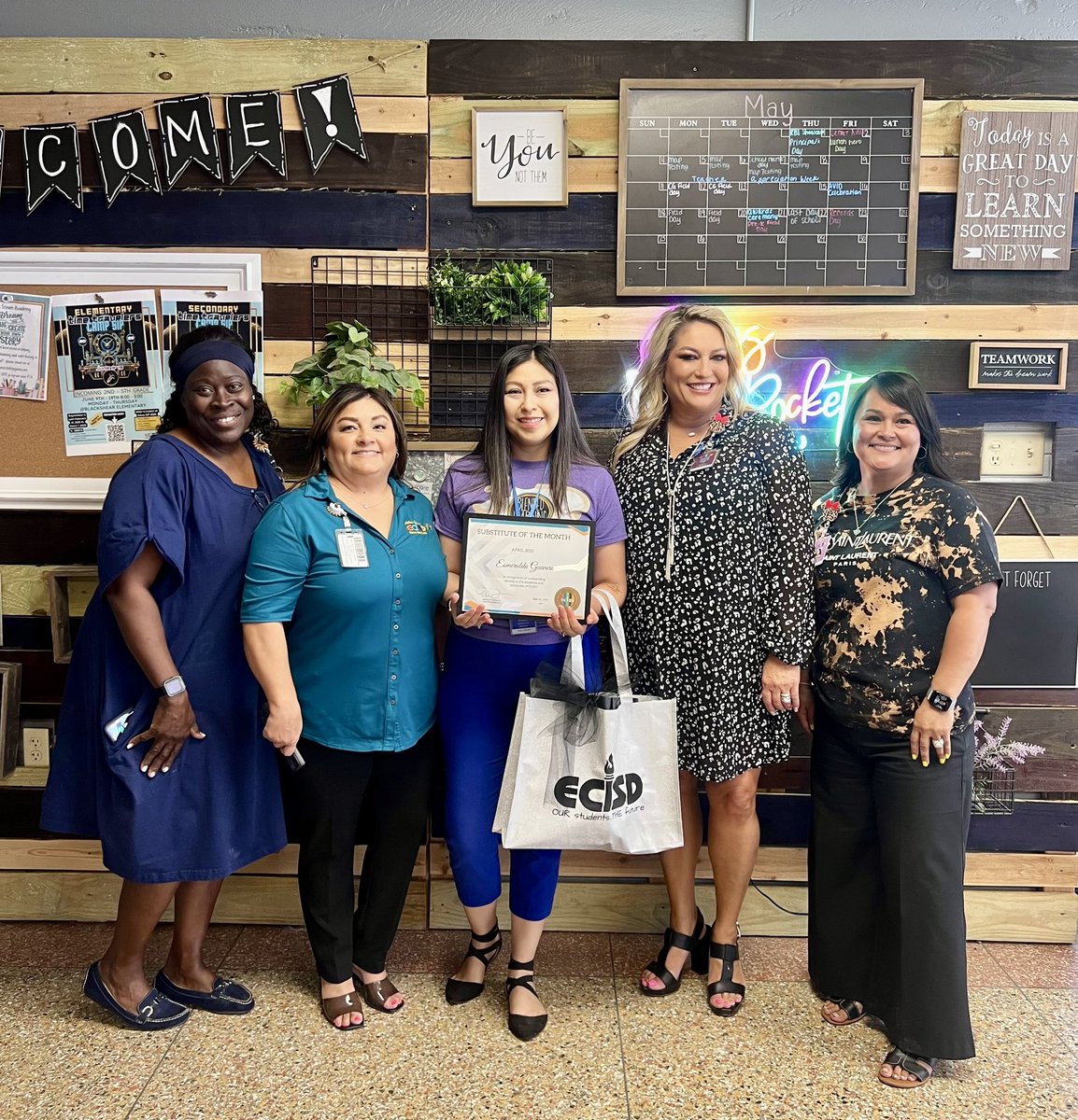 🎉 April Substitute of the Month: Esmeralda Guevara 🎉

We are thrilled to recognize Esmeralda Guevara as our April Substitute of the Month!
🌟 Alisha Pierce-DeShazo, Instructional Coach at Ross, shared:
“Mrs. Guevara joined us in January and immediately got to work! Our campus