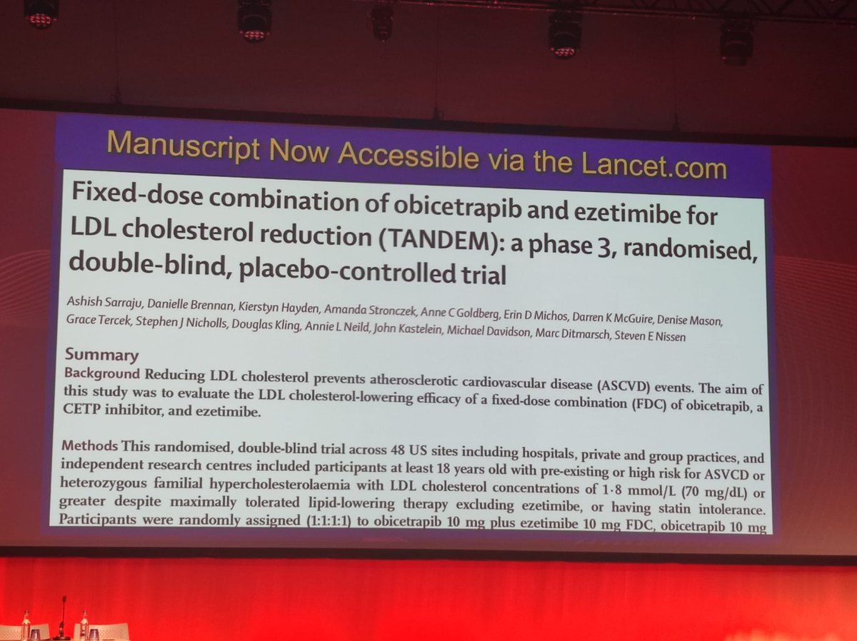 Federica Fogacci (@federicafogacci) on Twitter photo The results of the TANDEM trial have been published in The Lancet <a href="/TheLancet/">The Lancet</a>, simultaneously with their presentation at the #EASCongress2025! Read the full article here: doi.org/10.1016/S0140-…
<a href="/AshishSarraju/">Ashish Sarraju</a> <a href="/ProfSNicholls/">Steve Nicholls</a> <a href="/JohnKastelein/">John Kastelein</a> <a href="/EASCongress/">EAS Congress</a> <a href="/society_eas/">European Atherosclerosis Society</a> The results of the TANDEM trial have been published in The Lancet <a href="/TheLancet/">The Lancet</a>, simultaneously with their presentation at the #EASCongress2025! Read the full article here: doi.org/10.1016/S0140-…
<a href="/AshishSarraju/">Ashish Sarraju</a> <a href="/ProfSNicholls/">Steve Nicholls</a> <a href="/JohnKastelein/">John Kastelein</a> <a href="/EASCongress/">EAS Congress</a> <a href="/society_eas/">European Atherosclerosis Society</a>