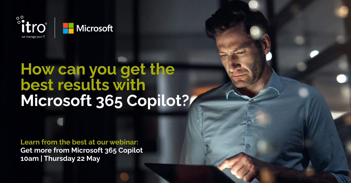 How can your business optimise its use of #Microsoft 365 Copilot? Join us for this webinar to get tips and insights from solution experts including <a href="/KirstyMcGrath/">Kirsty Fox</a>. Learn about some best practice use cases.

Register here: itroaireadiness.itro.com.au/CopilotTrainin…