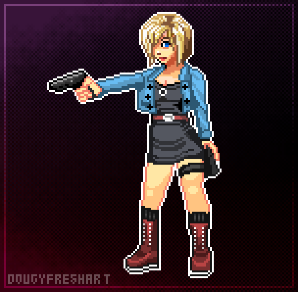 DigDougArt's tweet image. Urban Combat Aya (repost) 🧡
#ParasiteEve2 #PS1 #pixelart