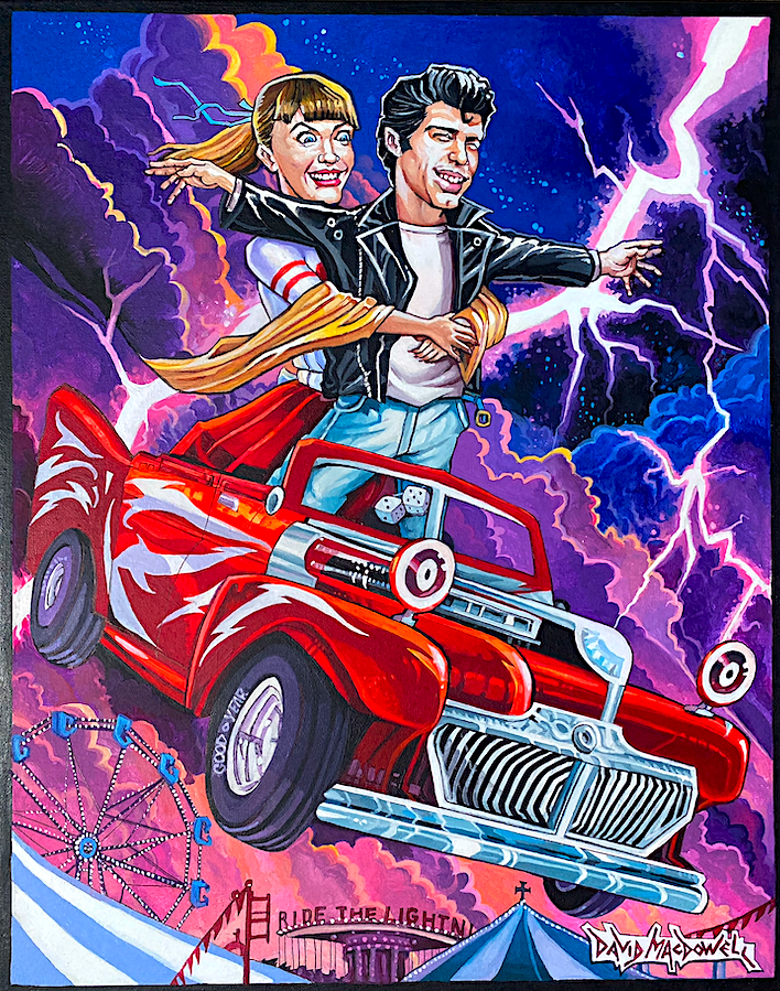 "Ride The Lightning" 16 x 20 Acrylic on Canvas-Available😜