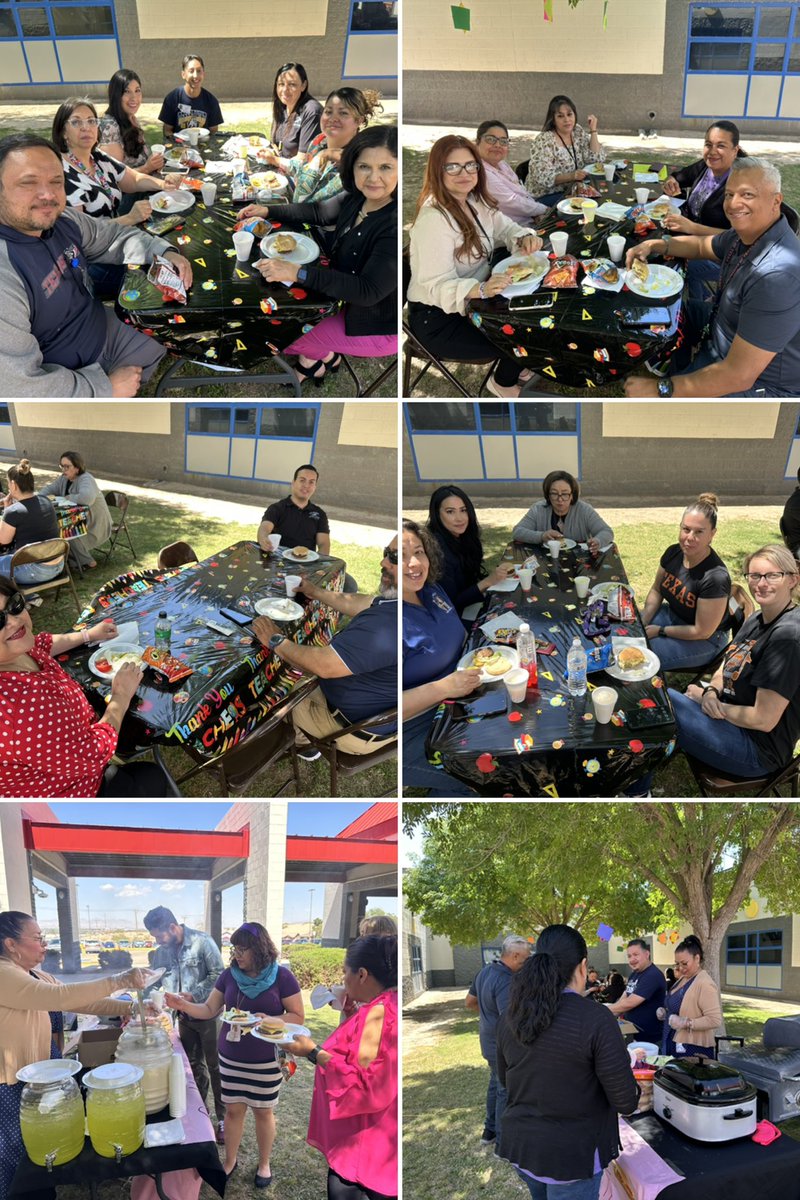 Luis Carrillo (@lcarrillo_dws) on Twitter photo Destination Imagination and Robotics are celebrating our awesome teachers during Teacher Appreciation Week! Our teachers were treated to delicious hamburgers and refreshing aguas frescas. Thank you for all that you do! <a href="/HValverde_DWS/">Hazel Valverde</a> <a href="/SISD_Herrera/">Enrique Herrera</a> Destination Imagination and Robotics are celebrating our awesome teachers during Teacher Appreciation Week! Our teachers were treated to delicious hamburgers and refreshing aguas frescas. Thank you for all that you do! <a href="/HValverde_DWS/">Hazel Valverde</a> <a href="/SISD_Herrera/">Enrique Herrera</a>