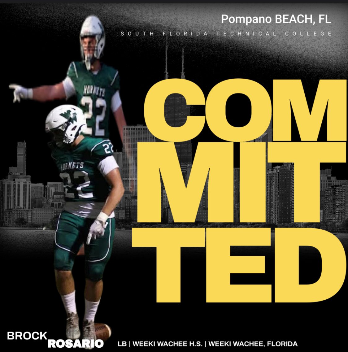 Brock Rosario (@brock_rosario1) on Twitter photo After many talks with my family and coaches, I’m blessed to say I’m committed to South Florida Technical College! Go bobcats! <a href="/South_Fl_Tech/">SouthFloridaTechnicalCollegeFootball</a> <a href="/Coach_Bland77/">Justin Bland</a> <a href="/toy_glenn23/">Glenn Toy</a> <a href="/MrLeonard8/">Zac Leonard</a> <a href="/AlonsoJas2/">Coach Alonso</a> <a href="/bigpoppadro/">Pedro Rosario</a> <a href="/WeekiWacheeFB/">Weeki Wachee Football</a> <a href="/WWHSHORNETSPORT/">Weeki Wachee Sports</a> After many talks with my family and coaches, I’m blessed to say I’m committed to South Florida Technical College! Go bobcats! <a href="/South_Fl_Tech/">SouthFloridaTechnicalCollegeFootball</a> <a href="/Coach_Bland77/">Justin Bland</a> <a href="/toy_glenn23/">Glenn Toy</a> <a href="/MrLeonard8/">Zac Leonard</a> <a href="/AlonsoJas2/">Coach Alonso</a> <a href="/bigpoppadro/">Pedro Rosario</a> <a href="/WeekiWacheeFB/">Weeki Wachee Football</a> <a href="/WWHSHORNETSPORT/">Weeki Wachee Sports</a>