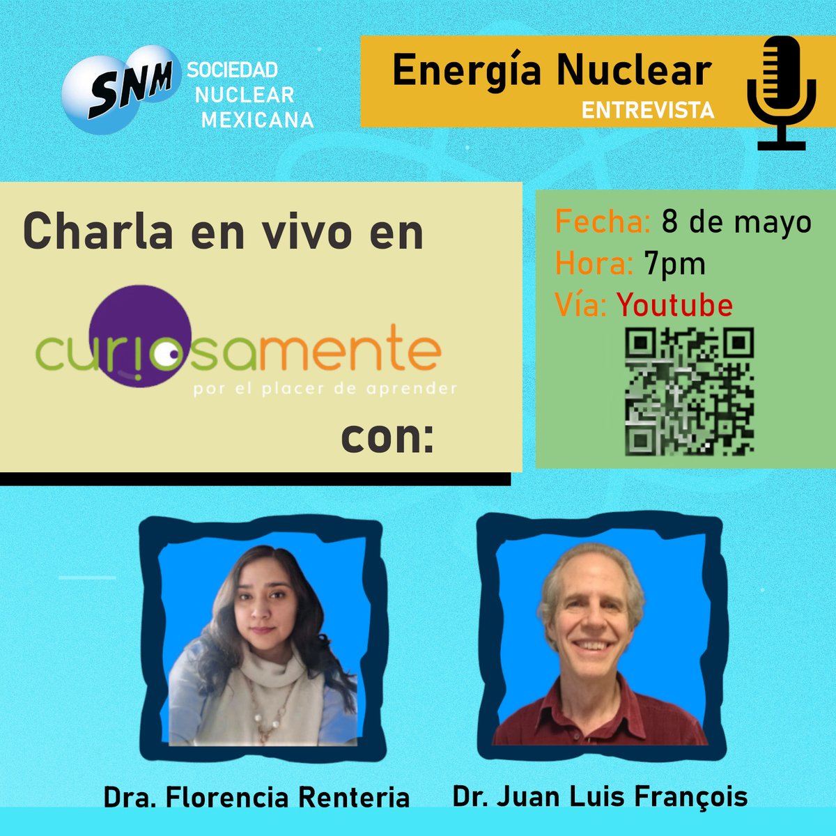 Sociedad Nuclear Mexicana (@mexicananuclear) on Twitter photo 🔴 Mañana en vivo: Charla sobre energía nuclear con miembros de la SNM en <a href="/curiosamente/">CuriosaMente</a>
📺 youtube.com/watch?v=8myeDq…
¡No te lo pierdas! Una conversación para entender más sobre la energía nuclear en México.
#EnergíaNuclear #EnergíaLimpia #Sustentable #CeroEmisiones 🔴 Mañana en vivo: Charla sobre energía nuclear con miembros de la SNM en <a href="/curiosamente/">CuriosaMente</a>
📺 youtube.com/watch?v=8myeDq…
¡No te lo pierdas! Una conversación para entender más sobre la energía nuclear en México.
#EnergíaNuclear #EnergíaLimpia #Sustentable #CeroEmisiones