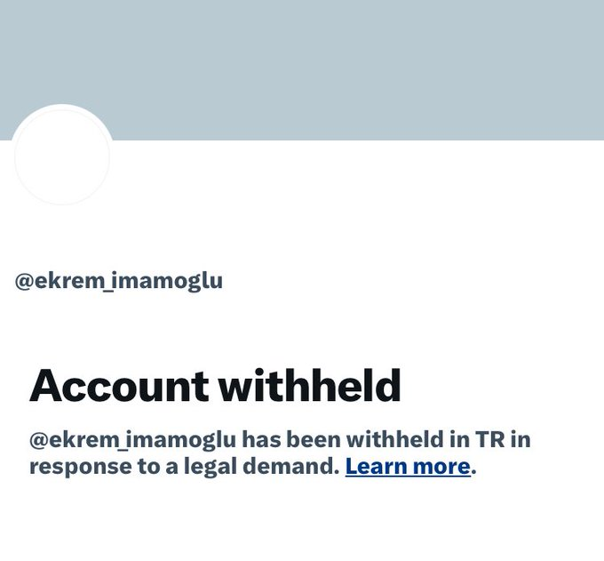 Anonymous (@youranoncentral) on Twitter photo Elon Musk doing fascist Erdogan's bidding has banned / censored popular opposition candidate <a href="/ekrem_imamoglu/">Ekrem İmamoğlu</a>'s account inside of Turkey.
Freedom of speech for some, suppression for everyone else. Elon Musk doing fascist Erdogan's bidding has banned / censored popular opposition candidate <a href="/ekrem_imamoglu/">Ekrem İmamoğlu</a>'s account inside of Turkey.
Freedom of speech for some, suppression for everyone else.