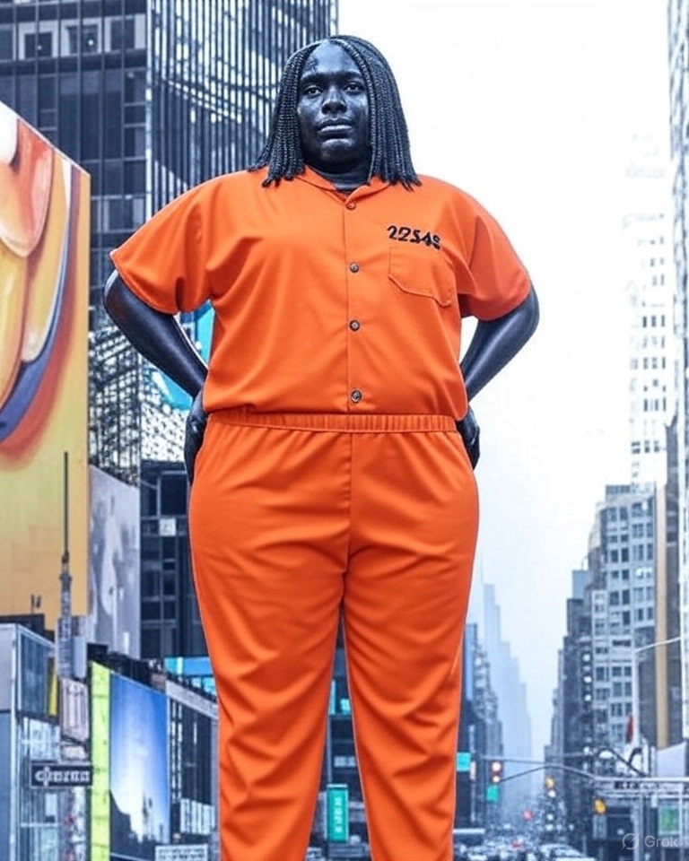 Statue in Times Square updated