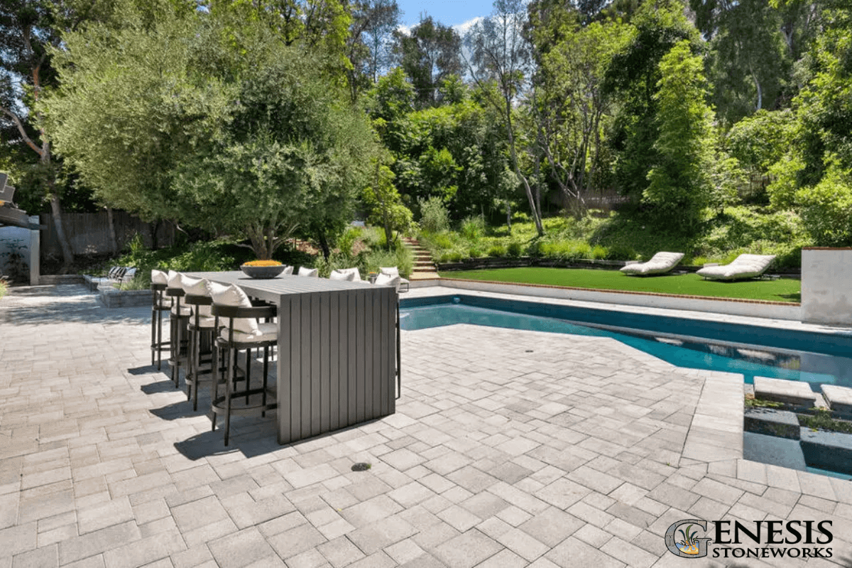 gen_stone's tweet photo. Warm weather is here.  It's time to get your yard ready for summer.  Whether you need a new patio, a pool remodel, or a new pool, Genesis Stoneworks can help.  Call us today for your free estimate.  888-957-2837 https://t.co/TL6QYfgJ0A