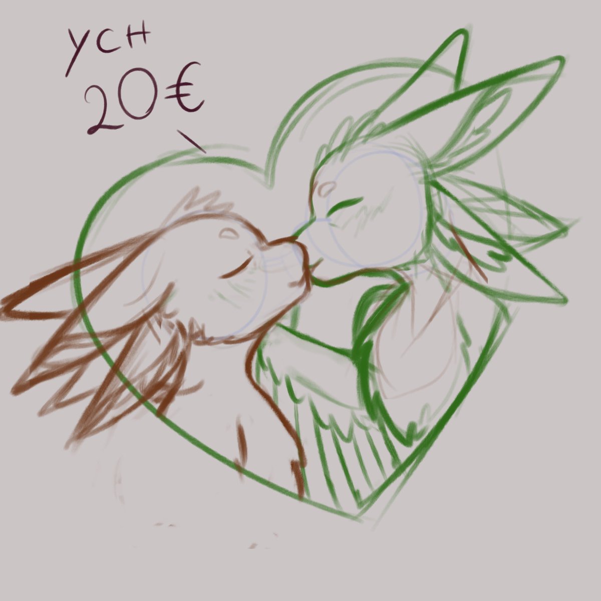 The #avali kiss YCH is back! With a slight price increase and a new add on option for non avali partners! 
Finished examples and link to ko-if in the comments/previous posts comments !
#fursale #furryart