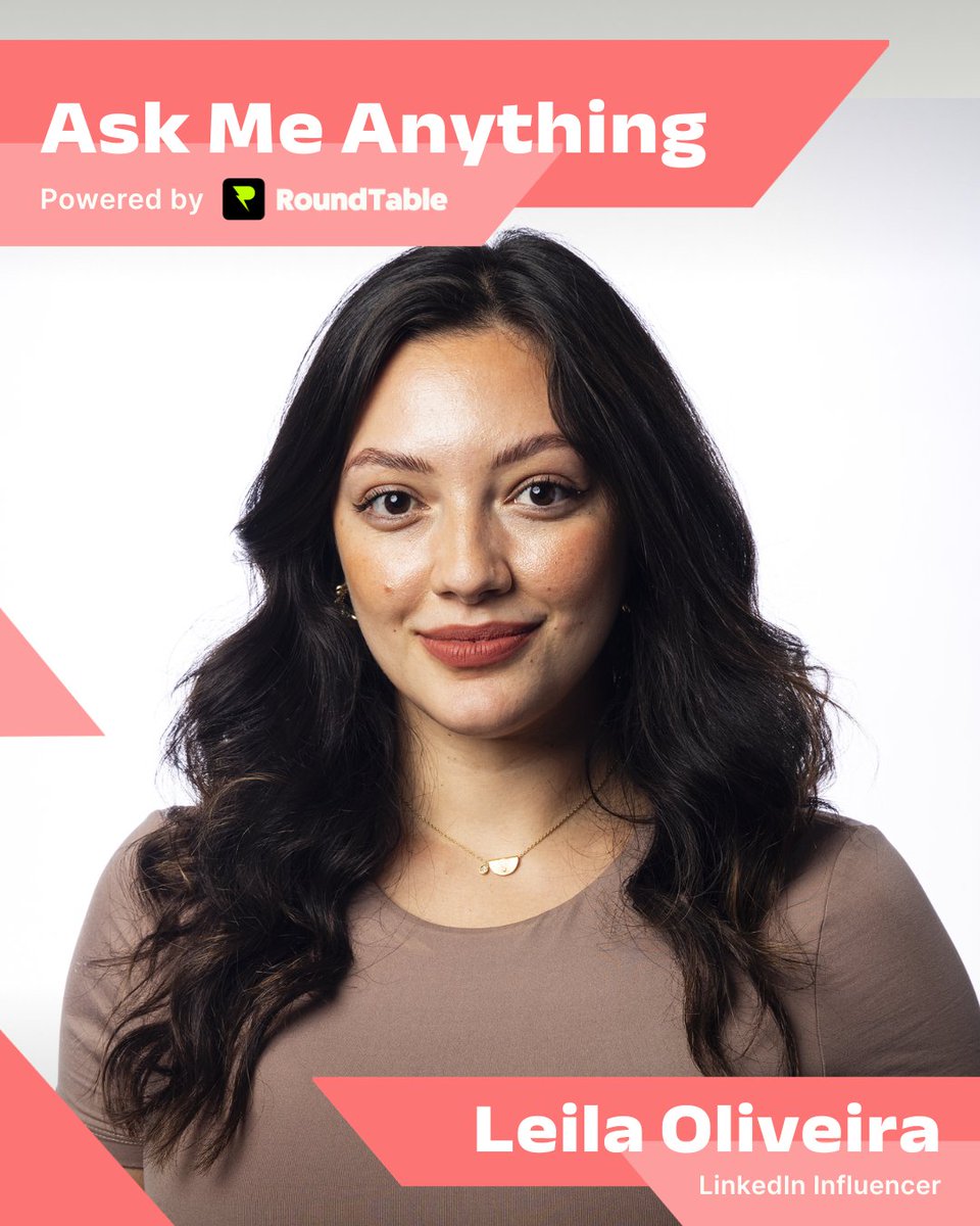 itsrtble's tweet photo. RoundTable isn’t just for traditional creators - it’s also a powerful platform for LinkedIn influencers and industry leaders.  

Proud to support voices like Leila’s who are shaping the future of professional communities on LinkedIn 🚀

Tickets: https://t.co/acpaLWiw0S https://t.co/DRAStQpuEc