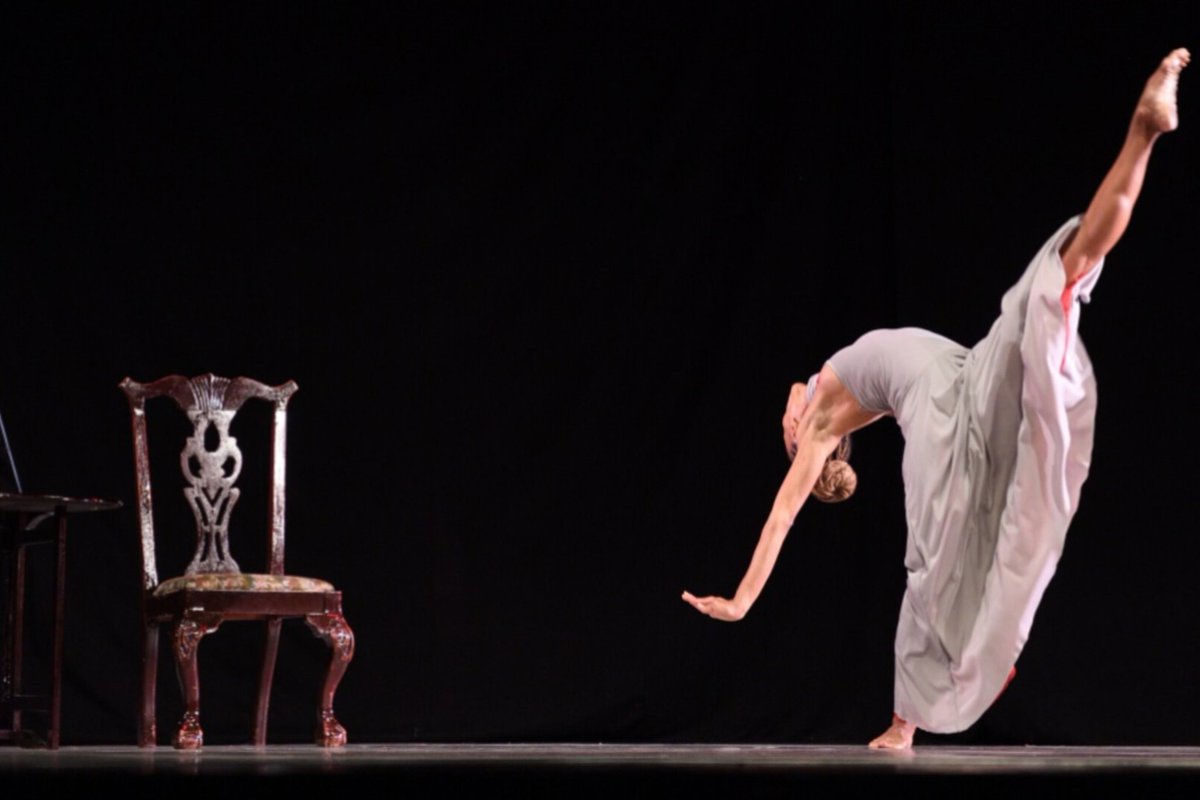 Ballet Mistress Kerry-Ann Henry in Tony Wilson's 'Weeping Widow' (2016). 

(📸 Stuart Reeves)