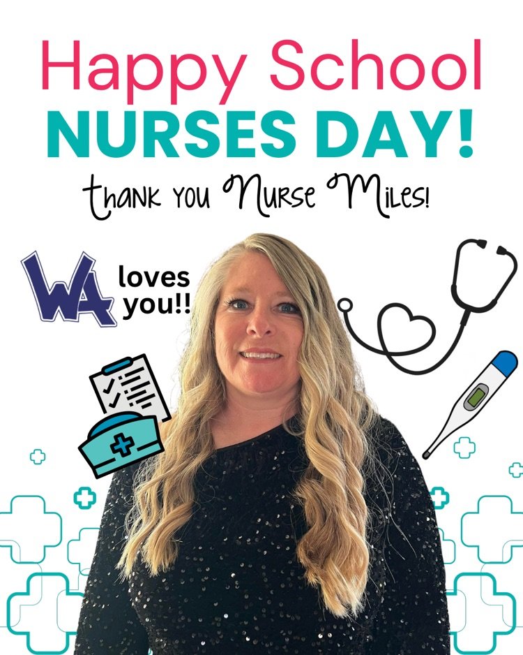 Happy School Nurse’s Day to Nurse Miles! Thank you for all you do to keep the Western Alamance Warriors healthy and cared for — we appreciate you!