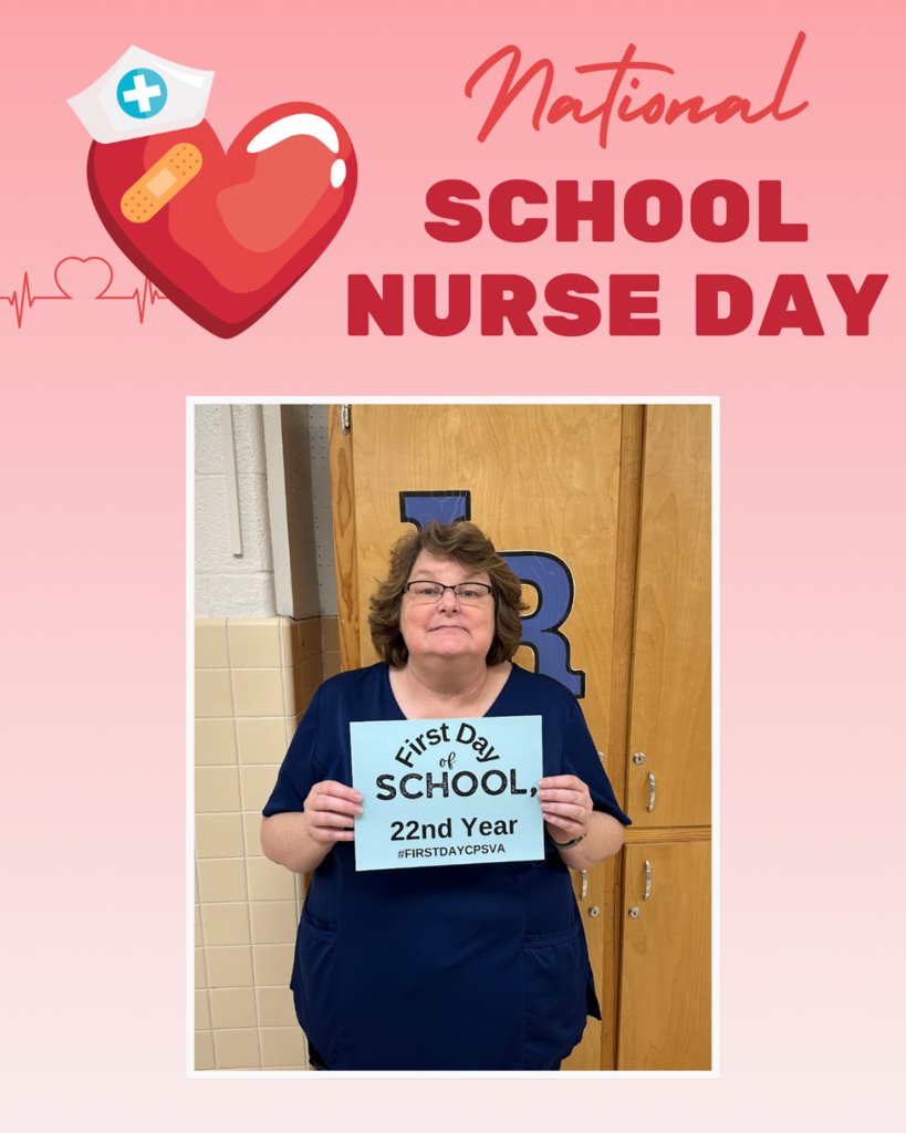 Happy National School Nurse Day! Thank you, Nurse Hamilton, for all you do to keep our school healthy and cared for every day. We appreciate you! ❤️❤️❤️❤️
