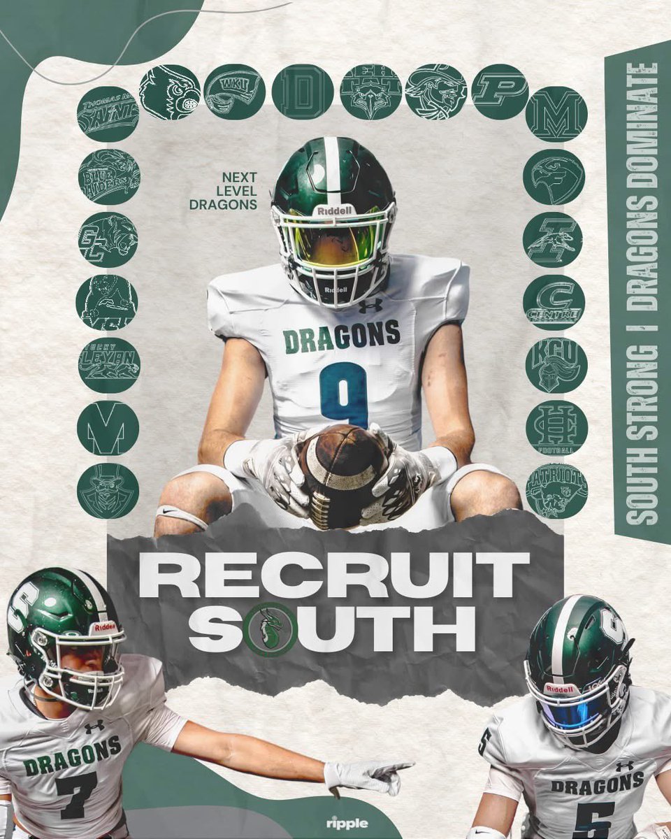 Ripple Content Creation (@ripplecca) on Twitter photo Next Level Dragons🐉
Pumped to share these “Recruit South” graphics built for <a href="/SOHighFootball/">SouthOldhamFootball</a> ! This 4-variant design celebrates the college programs connected to them & helps spotlight the talent in their program.
From custom layouts to school branding integration, these Next Level Dragons🐉
Pumped to share these “Recruit South” graphics built for <a href="/SOHighFootball/">SouthOldhamFootball</a> ! This 4-variant design celebrates the college programs connected to them & helps spotlight the talent in their program.
From custom layouts to school branding integration, these