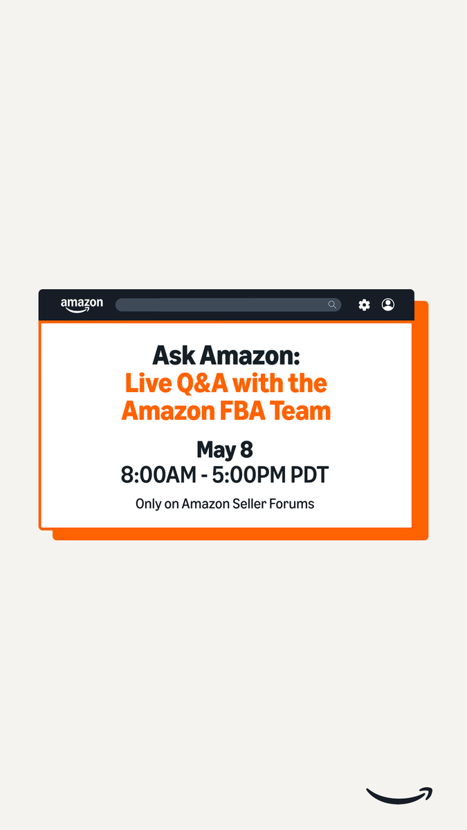 Sell_on_Amazon's tweet photo. 📢 Join us May 8th at 8 a.m. PDT for a LIVE Q&A with the Amazon FBA Team 📢 You can get expert answers on Send to Amazon best practices, inventory management, and any other specific FBA questions! Join here: https://t.co/mS68nuYFs5
#AmazonFBA #AskAmazon https://t.co/AheiRwATPS