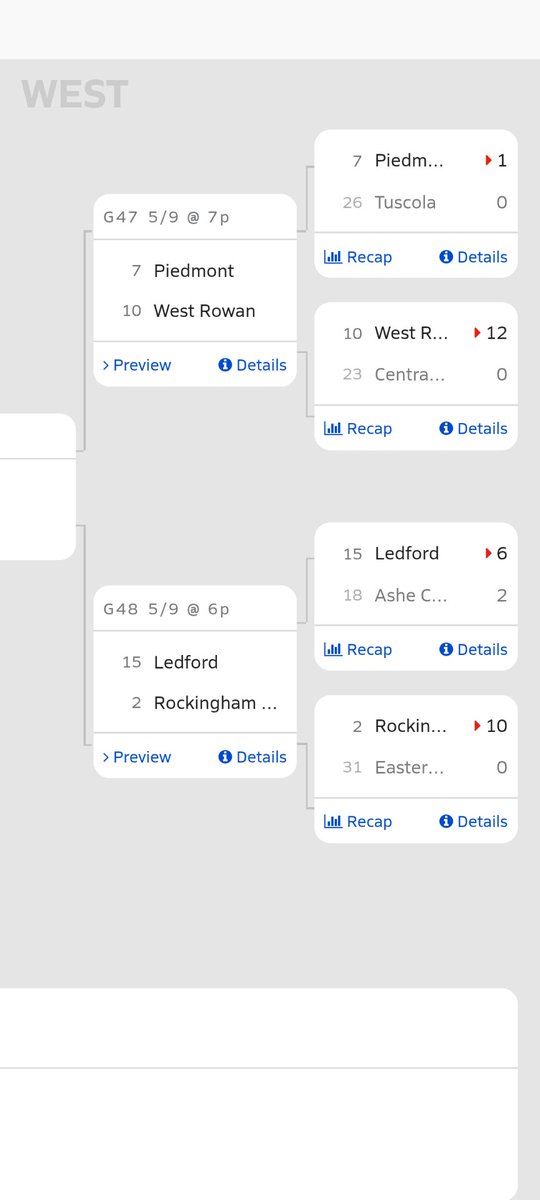 Ledford softball is moving on to Round 2 of the State Playoffs! We will travel to Rockingham County High School on Friday to take on the Cougars. Game time is 6pm.