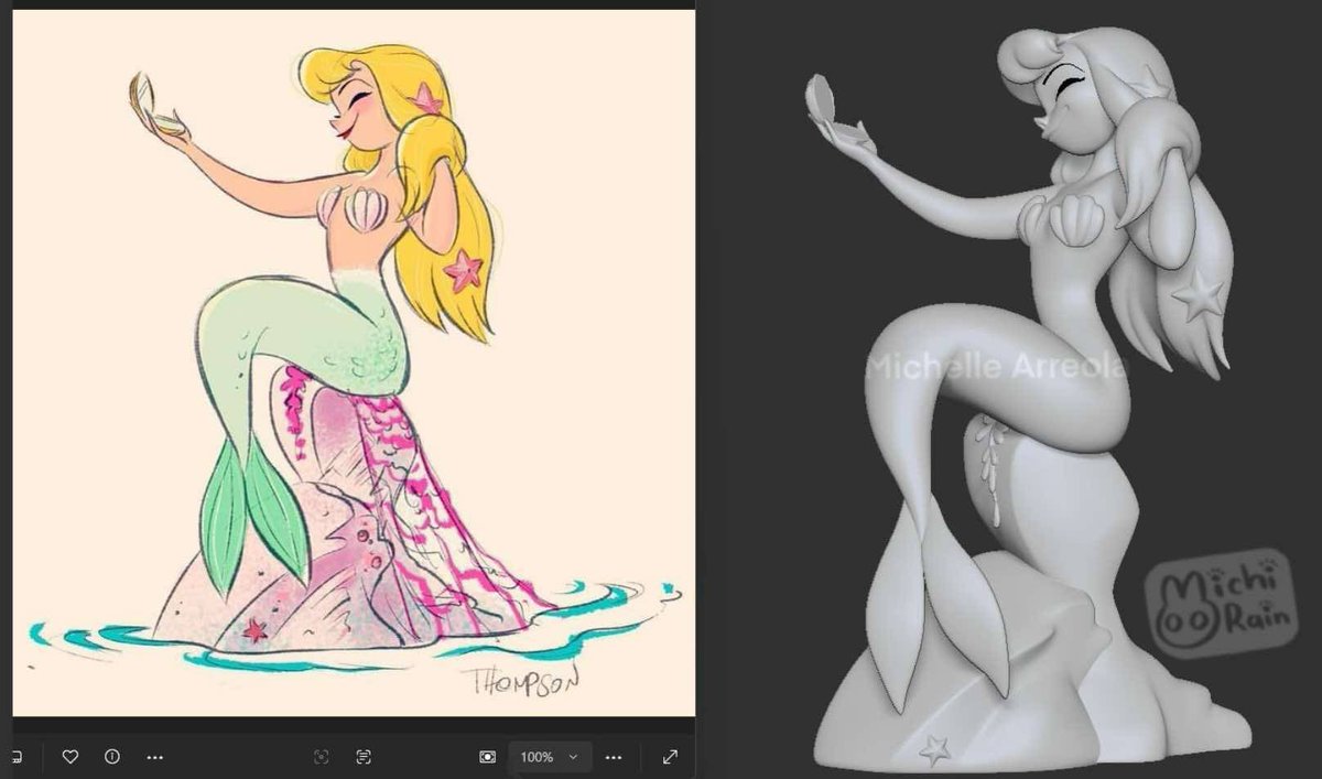 #mermay #wip 🧜‍♀️🪸

These last months have been difficult for the animation and video game industry. I send my best wishes to all those pursuing their dreams in this difficult times🥹🫶

3D model based on the awesome art of  Steven Thompson !