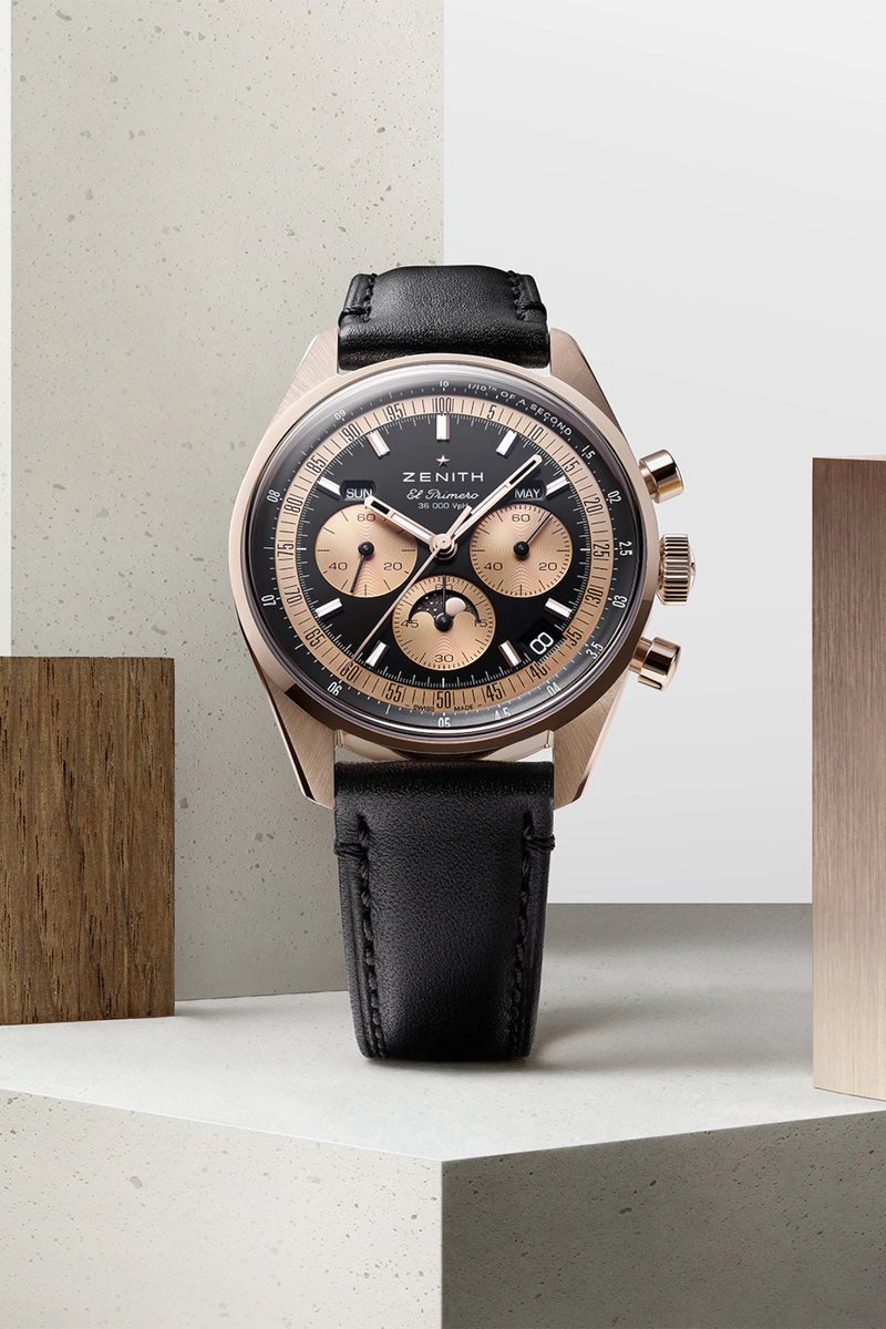 Watchbazar's tweet image. Zenith brings timeless elegance to modern haute horlogerie with its newest 2025 release: the Chronomaster Original Triple Calendar, now crafted in 18k rose gold. Beating at 36,000 vph, the El Primero 3610 movement delivers 1/10th of a second chronograph precision.