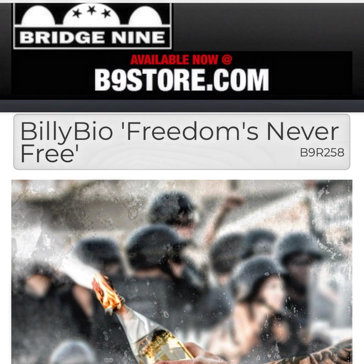billybiohazard's tweet photo. Who snatched up one of these #BillyBio limited release from @BridgeNine https://t.co/vMQYByQ97K