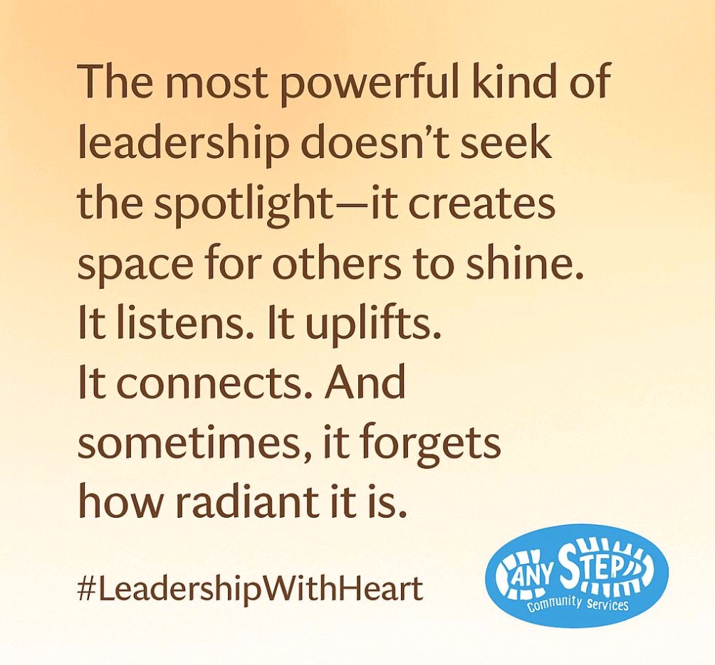 AnyStepCommunit's tweet image. Leadership, to me, means staying close to the mission and closer to the people we serve. Whether I’m packing food boxes, hosting a wellness workshop, or mentoring a young ambassador, I lead with compassion and intention. #anystepisprogress