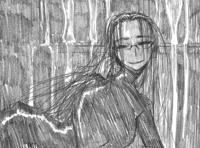 ここのところ爽やかネタばかり投稿してましたので、クロッキー帳のなかから見つけた髪をスカーフでざんばらにポニーテールにまとめたお姉さんが窓辺で優しく微笑む絵を投稿します。なに用の絵だったかまったく思い出せない…。 