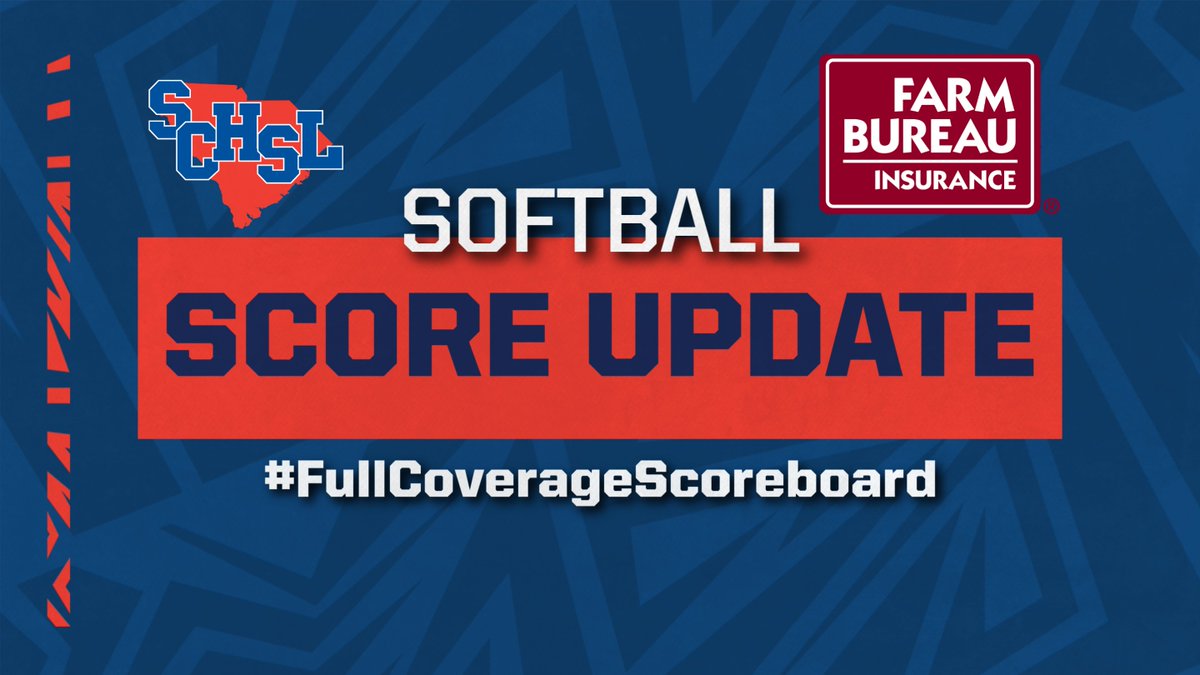 SCHSL (@schsl) on Twitter photo Final Scores from the <a href="/SCHSL/">SCHSL</a> softball playoffs brought to you by the #FullCoverageScoreboard from <a href="/scfbins/">Farm Bureau Insurance of South Carolina</a> 🥎
Class 5A D2
<a href="/WHS_Redhawks/">Westwood HS (SC)</a>: 14
Myrtle Beach: 4 Final Scores from the <a href="/SCHSL/">SCHSL</a> softball playoffs brought to you by the #FullCoverageScoreboard from <a href="/scfbins/">Farm Bureau Insurance of South Carolina</a> 🥎
Class 5A D2
<a href="/WHS_Redhawks/">Westwood HS (SC)</a>: 14
Myrtle Beach: 4