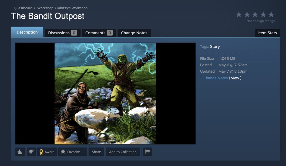 QuestboardRPG's tweet image. QuestBoard will have mod support on day 1 of launch.
You'll be able to can craft your own choose-your-own style stories and share them with other text-based rpg lovers