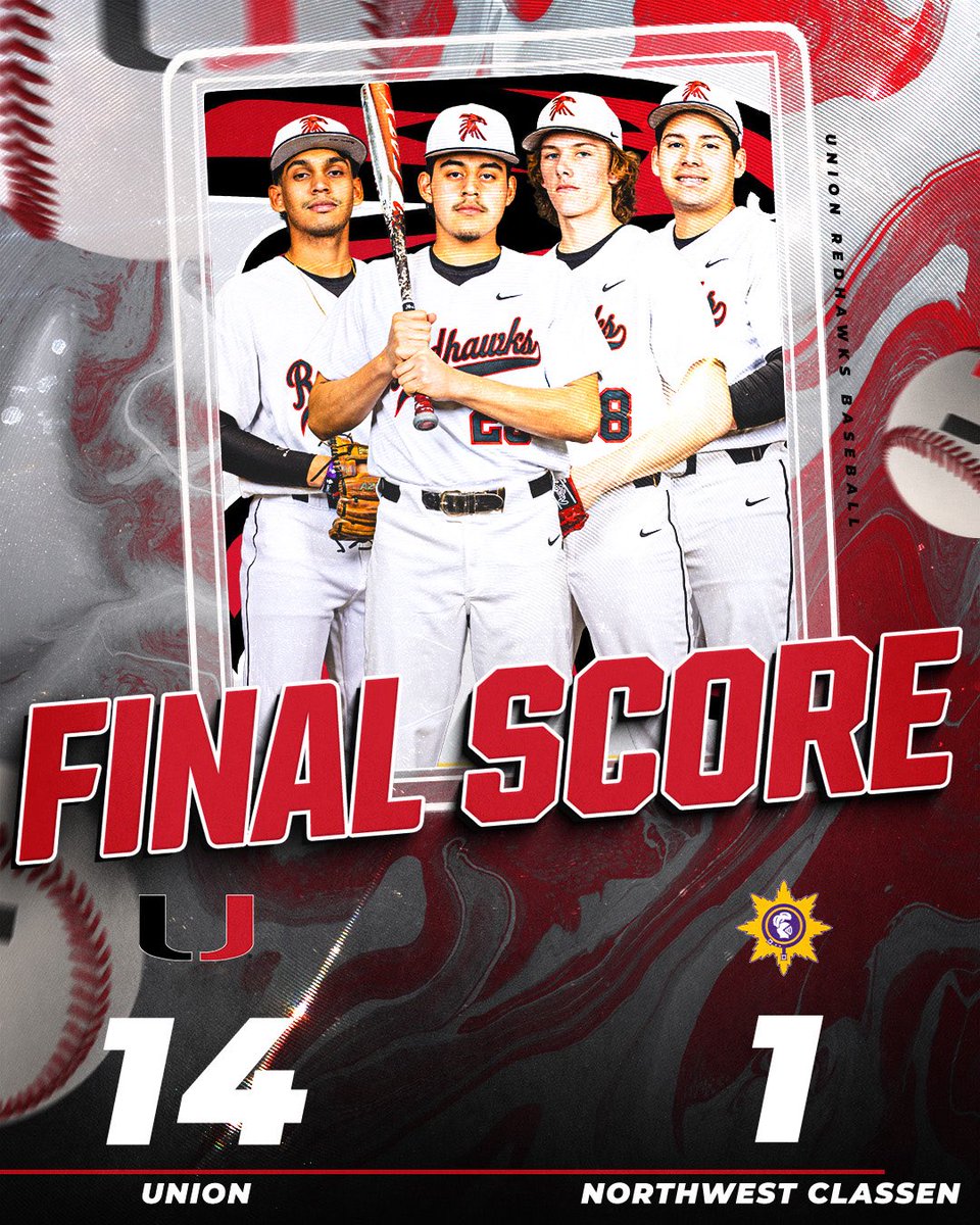 Union Athletics (@union_athletics) on Twitter photo Union Baseball isn’t done yet.
Fell to Jenks earlier, but answered with a dominant 14-1 win over NW Classen.
Tomorrow at 11 AM → Round 2 vs. Jenks
Regional Championship spot on the line. Let’s go, Redhawks!
#UnionBaseball #playoffs2025
<a href="/union_baseball/">Union Baseball</a> Union Baseball isn’t done yet.
Fell to Jenks earlier, but answered with a dominant 14-1 win over NW Classen.
Tomorrow at 11 AM → Round 2 vs. Jenks
Regional Championship spot on the line. Let’s go, Redhawks!
#UnionBaseball #playoffs2025
<a href="/union_baseball/">Union Baseball</a>