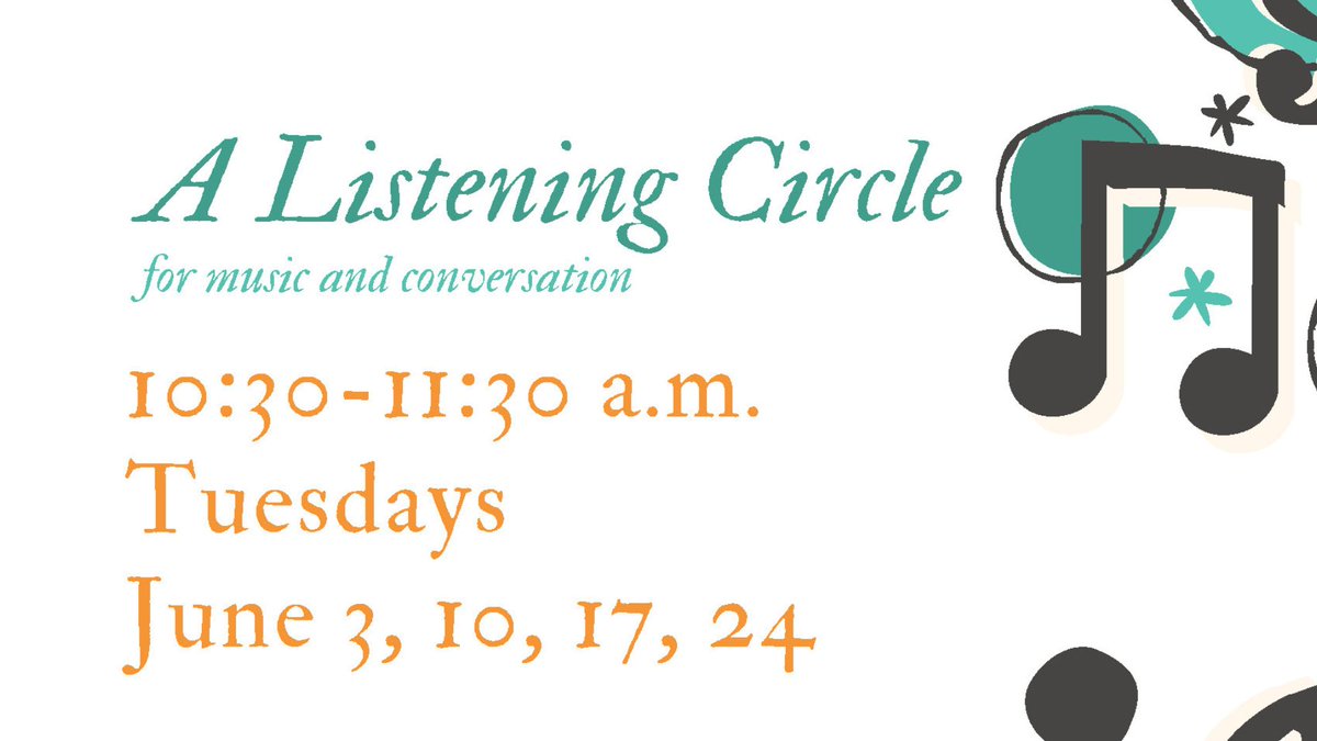 de Tornyay Center for Healthy Aging (@uwagingctr) on Twitter photo Join UW School of Nursing PhD student <a href="/mckiddy_sarah/">Sarah McKiddy</a> at the Memory Hub in June for this exciting class!
Learn more and RSVP: tinyurl.com/AListeningCirc… Join UW School of Nursing PhD student <a href="/mckiddy_sarah/">Sarah McKiddy</a> at the Memory Hub in June for this exciting class!
Learn more and RSVP: tinyurl.com/AListeningCirc…