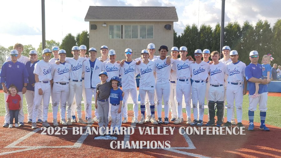 BB Final: #13 Liberty-Benton 11, Pandora-Gilboa 0 (F/5)

The Eagles (14-3, 10-0) win their 5th consecutive BVC title!

Jackson Knepper and Riley Ogden combine for a 3-hitter on the mound.

Zach Elchert went 3/3 with a homer, triple, and 2 RBI

📸: <a href="/LBEagleBaseball/">LB Eagle Baseball</a>