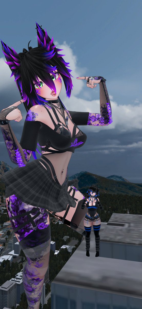 A preview of big (and small) things to come~

I'm going to be collaborating with <a href="/Wolfmetal1/">🌙Cereza🖤</a> to make some super cute VRChat size content and it's gonna be a blast ^w^

#giantess
#sizetwitter