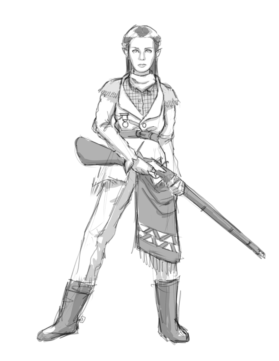 theReapeth's tweet photo. Arwen with a musket #LotR https://t.co/CG2nPrFrWr
