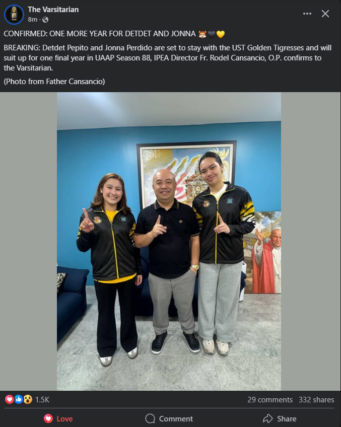 detdet at jonna salamat sa buhay nyo. salamat sa pag-pili sa ust. mahal na mahal namin kayo!!!! 😭💛