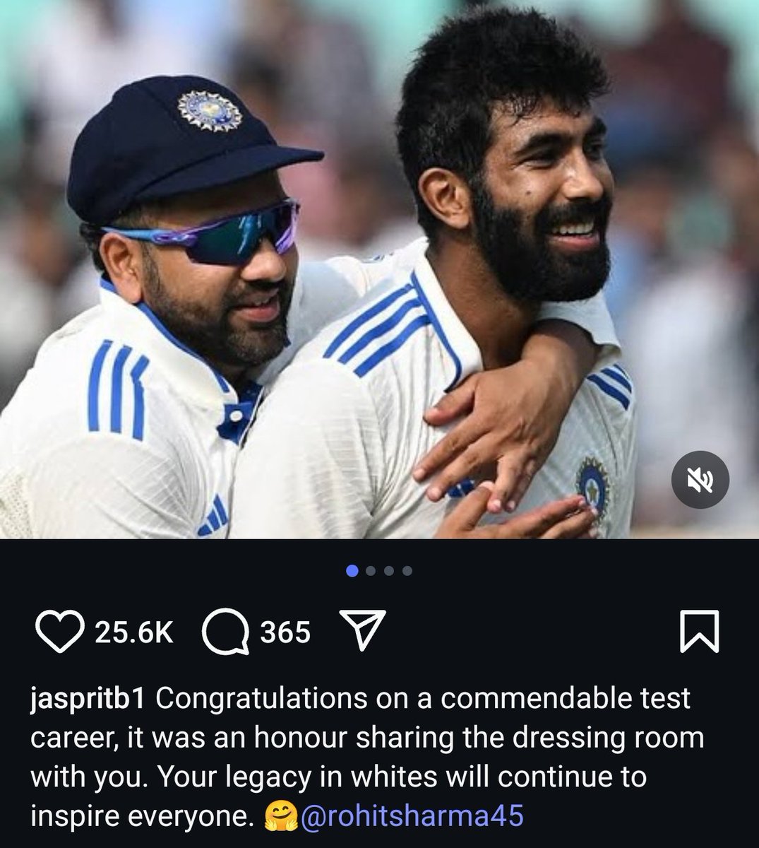 CricCrazyJohns's tweet photo. Jasprit Bumrah's Instagram post for Rohit Sharma ❤️ https://t.co/g7gPjmjfoP