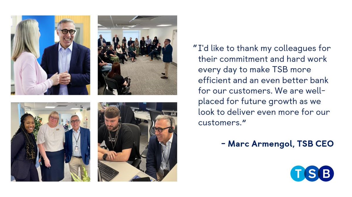 TSB News (@tsb_news) on Twitter photo We’re pleased to publish another strong set of financial results for Q1 2025, building on our momentum in 2024 & continuing to deliver an important contribution to <a href="/BancoSabadell/">Banco Sabadell</a>.
You can read the details & how we’re serving TSB customers here:tsb.co.uk/news-releases/… We’re pleased to publish another strong set of financial results for Q1 2025, building on our momentum in 2024 & continuing to deliver an important contribution to <a href="/BancoSabadell/">Banco Sabadell</a>.
You can read the details & how we’re serving TSB customers here:tsb.co.uk/news-releases/…