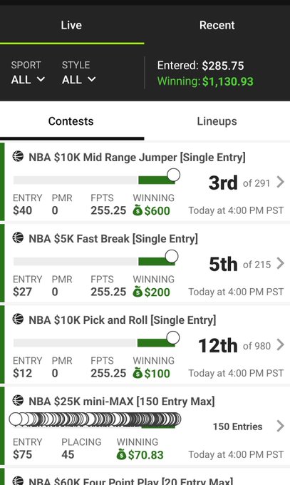 Daily fantasy sports player celebrating a significant DFS contest win achieved with an advanced DFS Optimizer tool.
